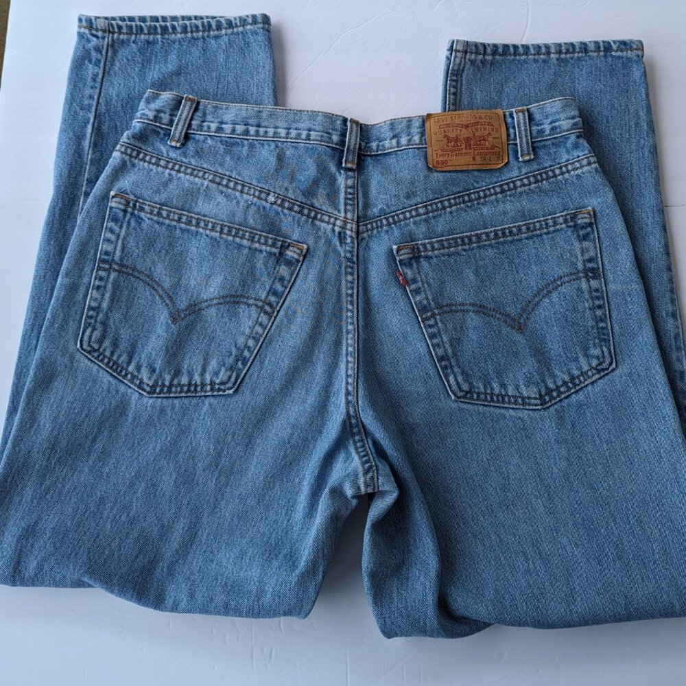Men's 550 Levi Strauss & Co Blue Jeans Denim 38 x 30 - Picture 9 of 16